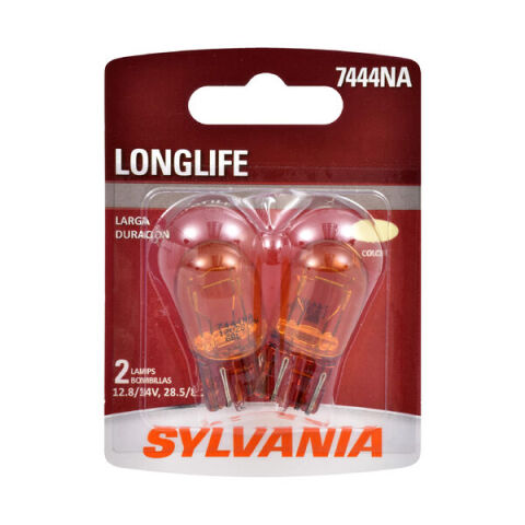 SYLVANIA 7444NA Long Life Mini Bulb, 2&nbsp;Pack