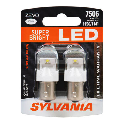 SYLVANIA 7506 WHITE ZEVO LED Mini, 2&nbsp;Pack