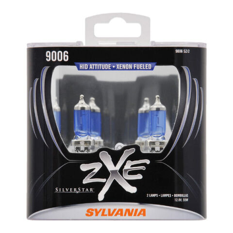 SYLVANIA 9006 SilverStar zXe Halogen Headlight Bulb, 2&nbsp;Pack