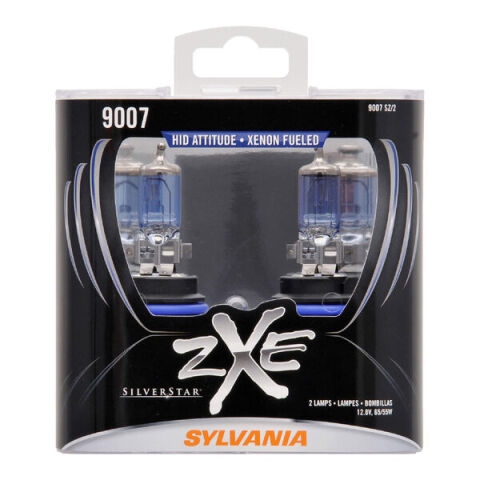 SYLVANIA 9007 SilverStar zXe Halogen Headlight Bulb, 2&nbsp;Pack
