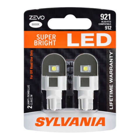 SYLVANIA 921 WHITE ZEVO LED Mini, 2&nbsp;Pack