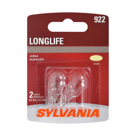 SYLVANIA 922 Long Life Mini Bulb, 2&nbsp;Pack