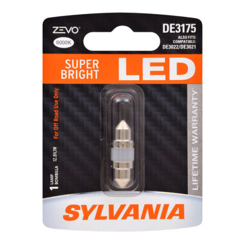 SYLVANIA DE3175 WHITE ZEVO LED Mini, 1&nbsp;Pack