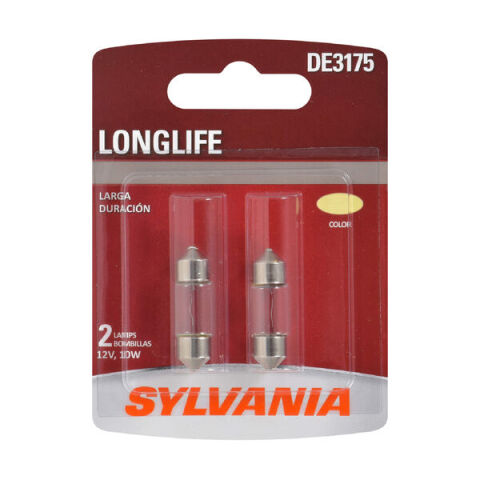 SYLVANIA DE3175 Long Life Mini Bulb, 2&nbsp;Pack
