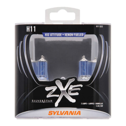 SYLVANIA H11 SilverStar zXe Halogen Headlight Bulb, 2&nbsp;Pack