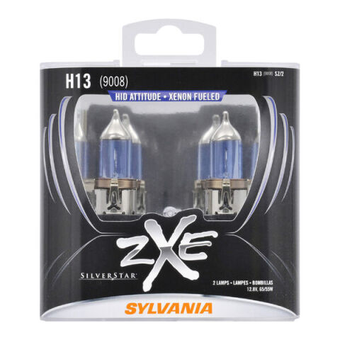 SYLVANIA H13 SilverStar zXe Halogen Headlight Bulb, 2&nbsp;Pack