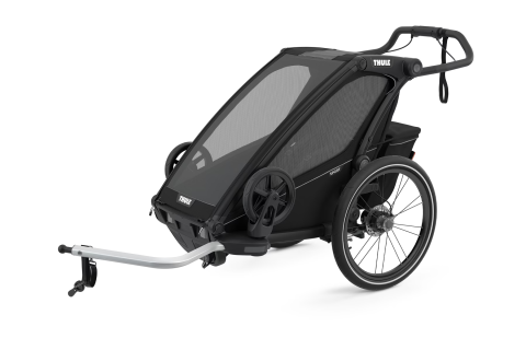 Thule Chariot Sport, 1-Seat Multisport Bike Trailer, Midnight&nbsp;Black