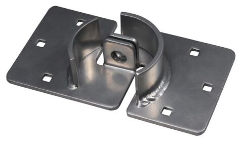 HOCKEY PUCK INTERNAL SHACKLE TRAILER DOOR HASP 2 PIECE 3 BOLT&nbsp;HOLE