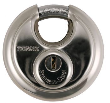 STAINLESS STEEL 70MM ROUND PADLOCK W/ 10MM SHACKLE