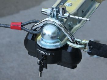 PREMIUM UNIVERSAL SOLID HARDENED STEEL TRAILER LOCK (FITS ALL COUPLERS)