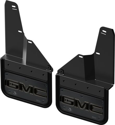 Gatorback CA GMC Logo Mud Flaps - Gunmetal For 20-25 Sierra 2500/3500HD;&nbsp;Front