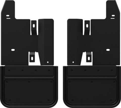 Gatorback CA Mud Flaps - Black/AL For 15-22 Colorado/Canyon w/o OEM Flares;&nbsp;Front