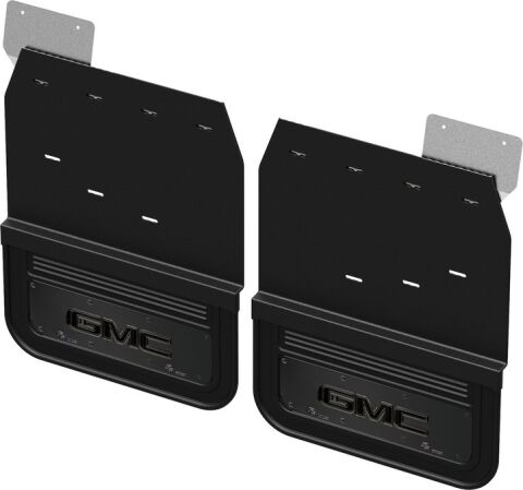 Gatorback CN GMC Logo Mud Flaps - Gunmetal For 20-24 Sierra 3500HD&nbsp;Dually