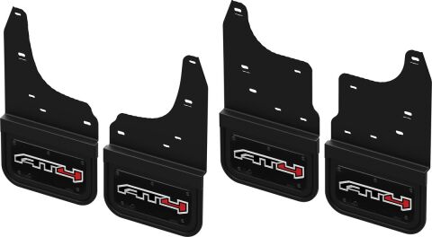 Gatorback CN AT4 Mud Flaps - Black/Wrap For 19-25 Sierra 1500; Front &&nbsp;Rear