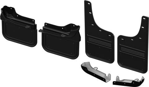 Gatorback CR Mud Flaps - No Plate For 20-25 Sierra 2500HD/3500HD SRW; Front &&nbsp;Rear