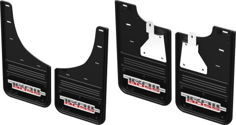 Gatorback CR Trail Boss Mud Flaps - Black/Wrap For 19-25 Silverado 1500 (Not ZR2); Front &&nbsp;Rear