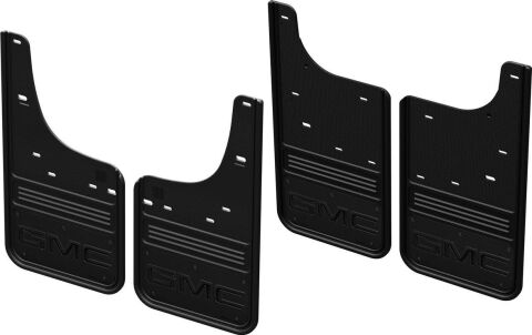19+ GMC Sierra 1500 GB GMC Logo Mud Flaps Front & Rear w/ Black Aluminum Plates - Requires&nbsp;FC001K