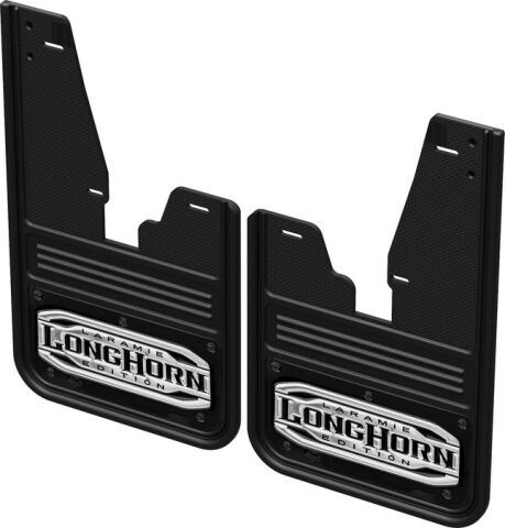 Gatorback CR Longhorn 2 Mud Flaps - Black/Wrap For 09-23 Ram 1500 Classic; 10-25 HD w/ Flares;&nbsp;Front