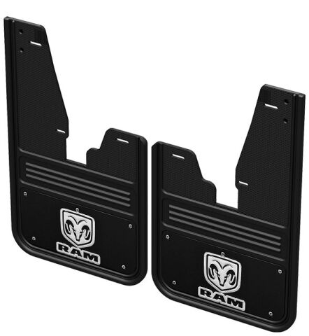 Gatorback CR RAM V Mud Flaps - Black/Wrap For 09-23 Ram 1500 Classic; 10-23 HD w/ Flares;&nbsp;Front