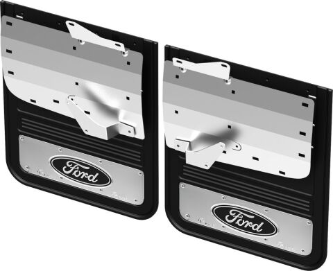 Gatorback CR Ford Logo Mud Flaps - Black For 23-25 F-350/F-450 DRW;&nbsp;Rear