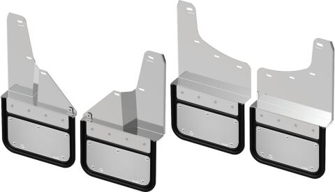 Gatorback CS Mud Flaps - SS For 20-25 Sierra 2500/3500HD; Front &&nbsp;Rear
