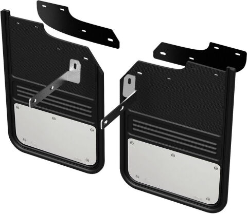 Gatorback CR Mud Flaps - SS For 17-25 F-450/550 w/ OEM Splash Guards;&nbsp;Front
