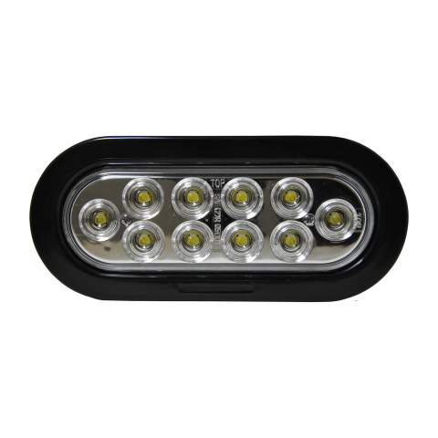 LED Oval 10-dio Clear, Open Grommet & Pigtail&nbsp;Kit