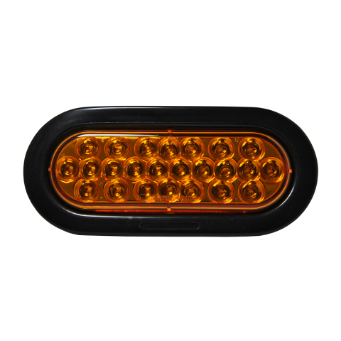 LED Oval 24-dio Amber, Closed Grommet & Pigtail&nbsp;Kit