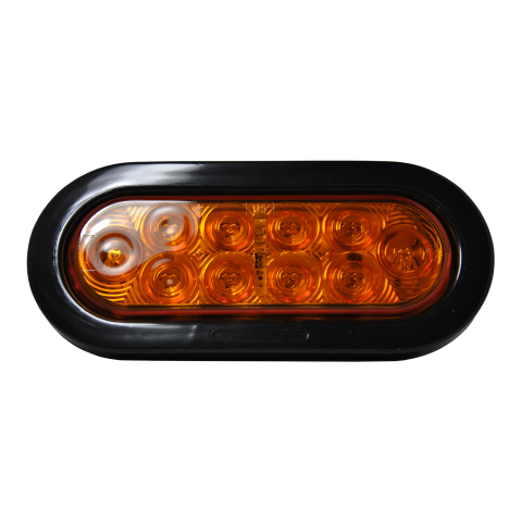 LED Oval 10-dio Amber, Open Grommet & Pigtail&nbsp;Kit