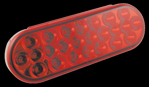 LED Oval STTP Lamp Red -&nbsp;24-dio