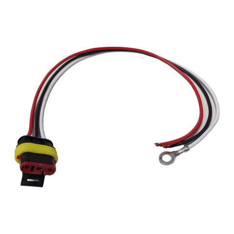 Straight Plug w/ Weatherproof 3-Pin Connector