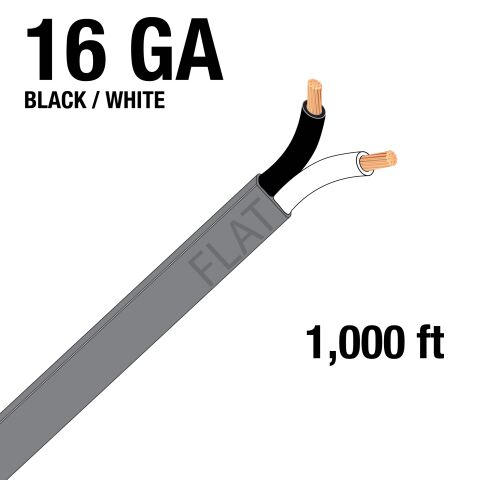 1000 ft Grey Jacketed Trailer Cable 2-Wire 16&nbsp;Ga