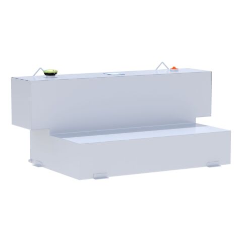 White Hammerhead-Style 100-Gallon L-Shape Steel Transfer&nbsp;Tank