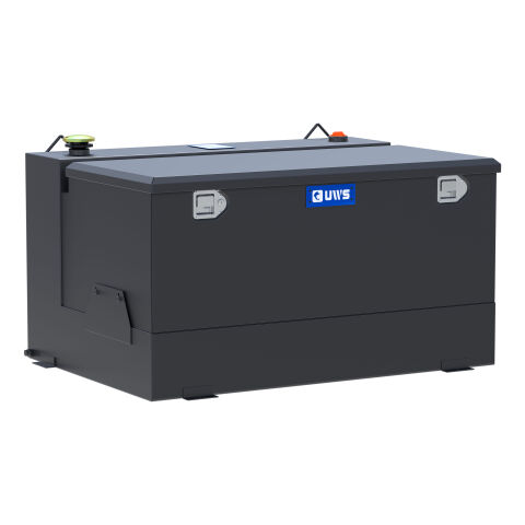 Matte Black 85-Gallon Steel-Aluminum Combo Transfer&nbsp;Tank