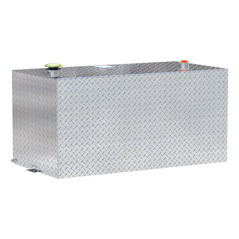100-Gallon Rectangle Bright Aluminum Transfer&nbsp;Tank