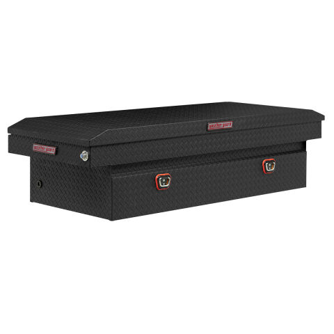 SADDLE BOX, ALUMINUM, FULL EXTRA WIDE, TEXTURED MATTE BLACK, 14.4 CU&nbsp;FT