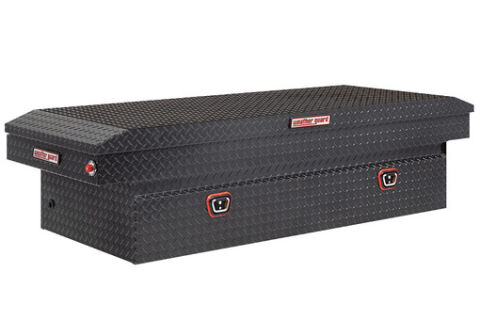 SADDLE BOX, ALUMINUM, FULL EXTRA WIDE, GUNMETAL GRAY, 14.4 CU&nbsp;FT