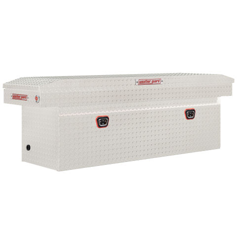 SADDLE BOX, ALUMINUM, FULL DEEP,CLEAR, 15.0 CU&nbsp;FT