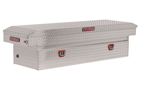 SADDLE BOX, ALUMINUM, FULL STANDARD, CLEAR, 10.5 CU&nbsp;FT