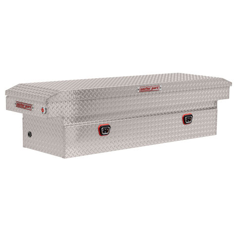 SADDLE BOX, ALUMINUM, FULL STANDARD,CLEAR, 11.0 CU&nbsp;FT