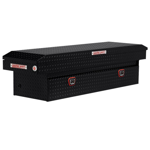 SADDLE BOX, ALUMINUM, FULL STANDARD, GLOSS BLACK,11.0 CU&nbsp;FT
