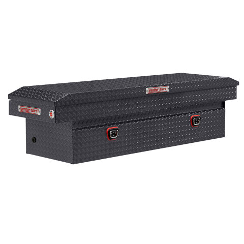 SADDLE BOX, ALUMINUM, FULL STANDARD,GUNMETAL GRAY, 11.0 CU&nbsp;FT