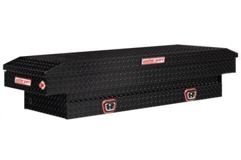 SADDLE BOX, ALUMINUM, COMPACT, GLOSS BLACK, 6.0 CU&nbsp;FT