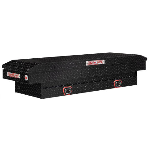 SADDLE BOX, ALUMINUM, COMPACT,GLOSS BLACK, 7.0 CU&nbsp;FT