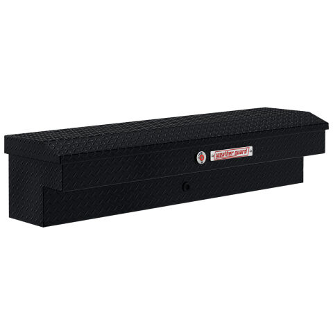 56IN LO-SIDE BOX, ALUMINUM,GLOSS BLACK, 4.0 CU&nbsp;FT