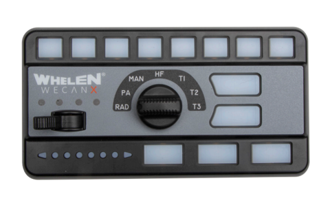 Whelen CCTL6 for Cencom Core WeCanX, Includes 3 Section Controller (Head Only) and 8 Push-Buttons, 4-Position Slide Switch with a 7-Position Rotary&nbsp;Knob