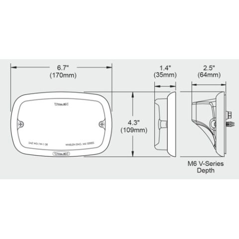 LED Back-Up Lighthead, 10-30&nbsp;VDC