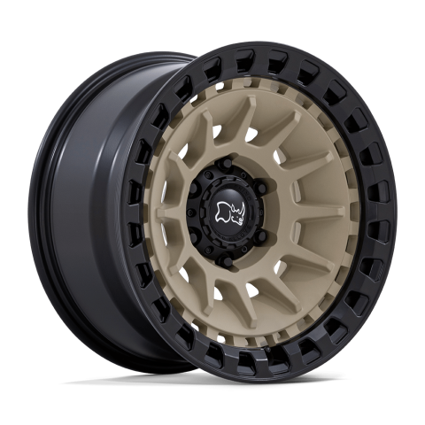 BR009 17X8.5 6X5.5 D-SAND M-BLK -10MMBLACK RHINO BARRAGE DESERT SAND ON MATTE&nbsp;BLACK