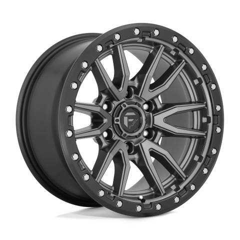 D680 18X9 5X150 MT-GNMTL-BBR 20MMFUEL 1PC D680 REBEL MATTE GUN METAL BLACK BEAD&nbsp;RIN