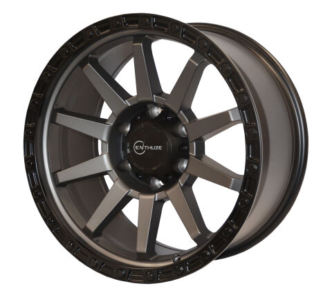 ENTHUZE FREEZE GREY W/BLACK LIP 17X9 5X127 ET+0&nbsp;CB78.1